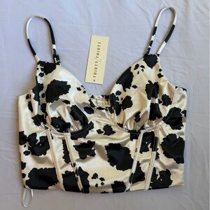 Cow Print Crop Top